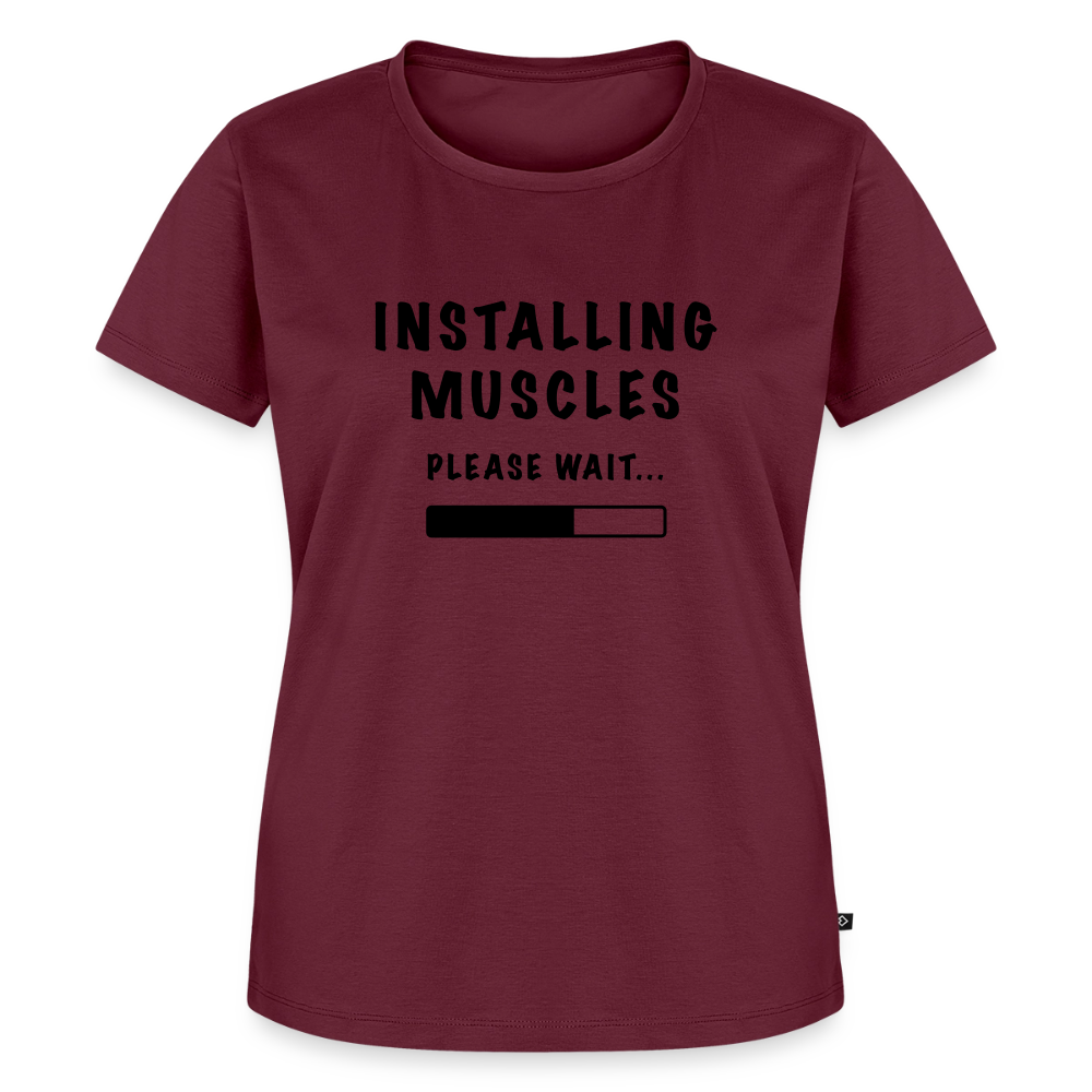 INSTALLING MUSCLES Premium  T-Shirt - burgundy