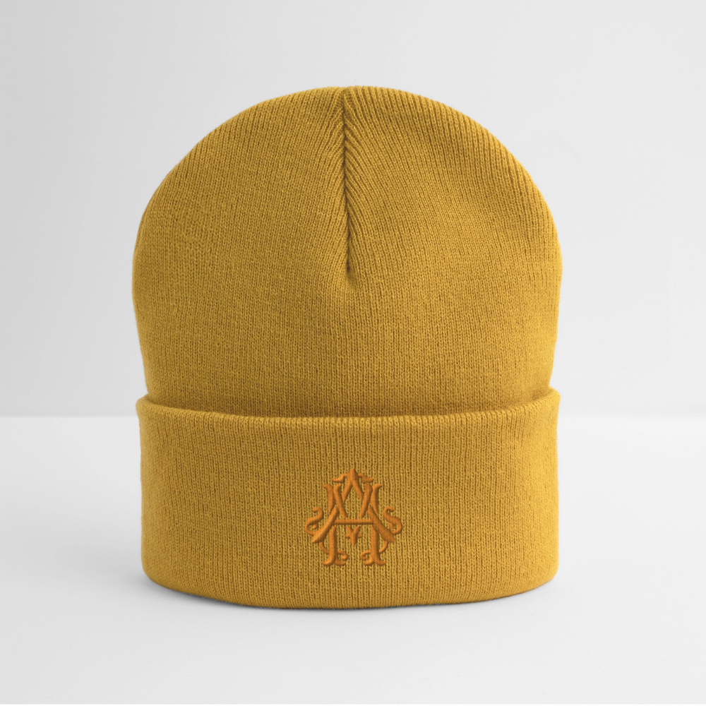 adligemotivations Logo Wintermütze - mustard yellow