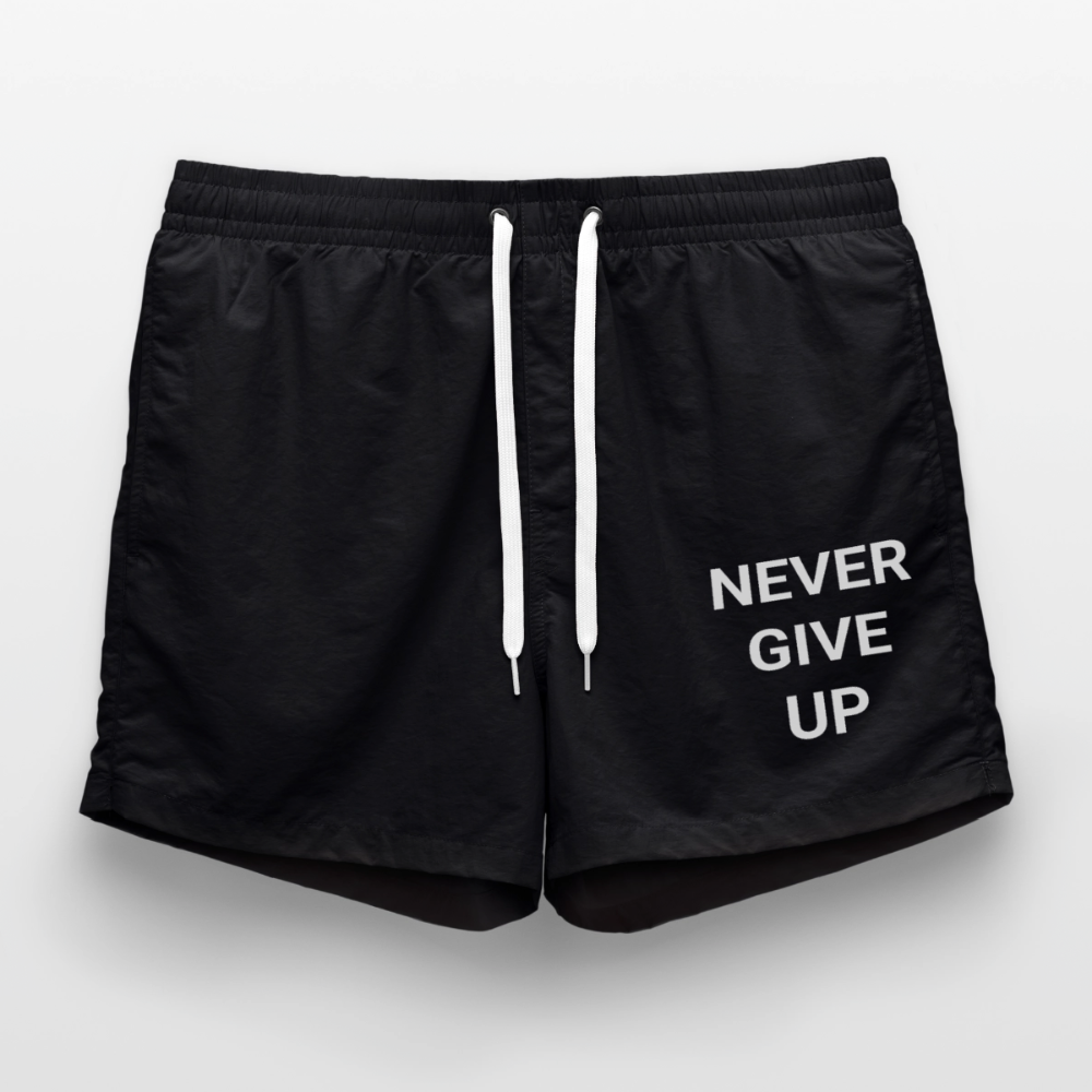 Never give up Badeshorts - black