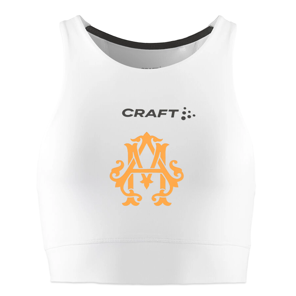 adligemotivations Logo Craft Crop Top - white