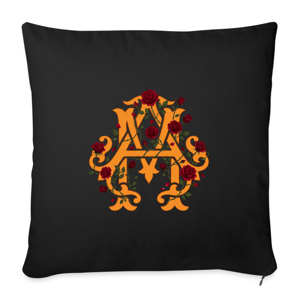 Rosen Logo Kissen 45cm x 45cm - black