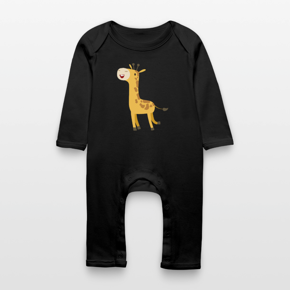 Giraffe Premium Baby Strampler - black