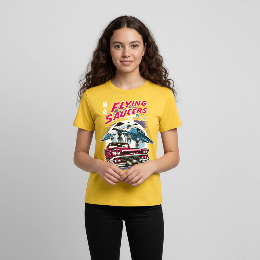 FLYING SAUCERS Premium Teenager T-Shirt - sun yellow