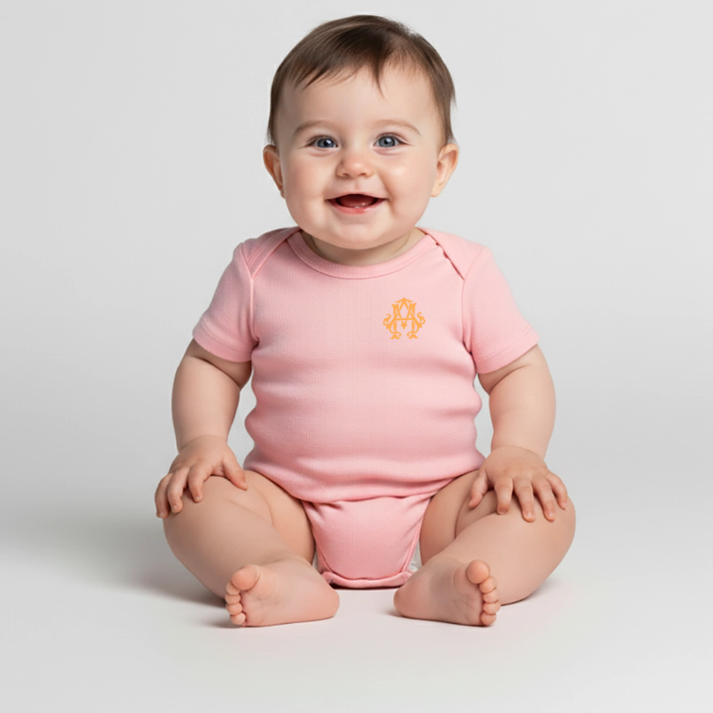 adligemotivation Premium Logo Baby Kurzarm-Body - rose