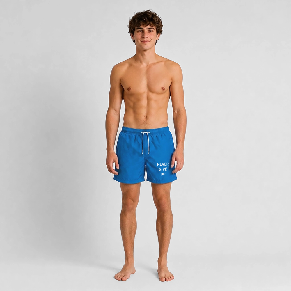 Never give up Badeshorts - cobalt blue