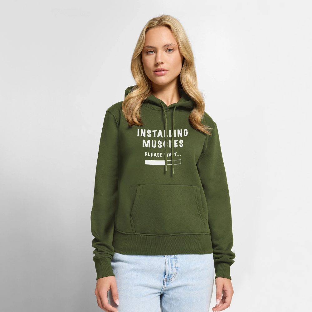 INSTALLING MUSCLES Premium Hoodie - khaki