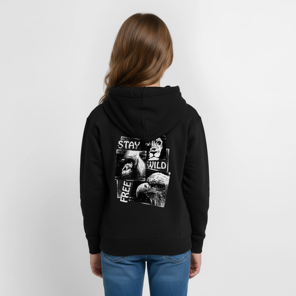STAY WILD Hoodie Teenager - black