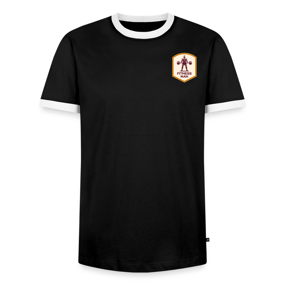 Fitness Man Kontrast T-Shirt - black/white