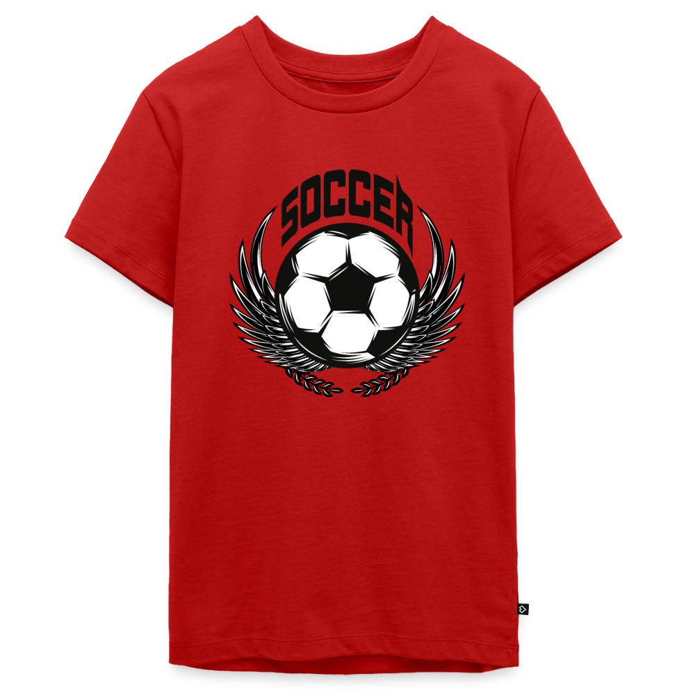 Fussball Premium Teenager T-Shirt - red