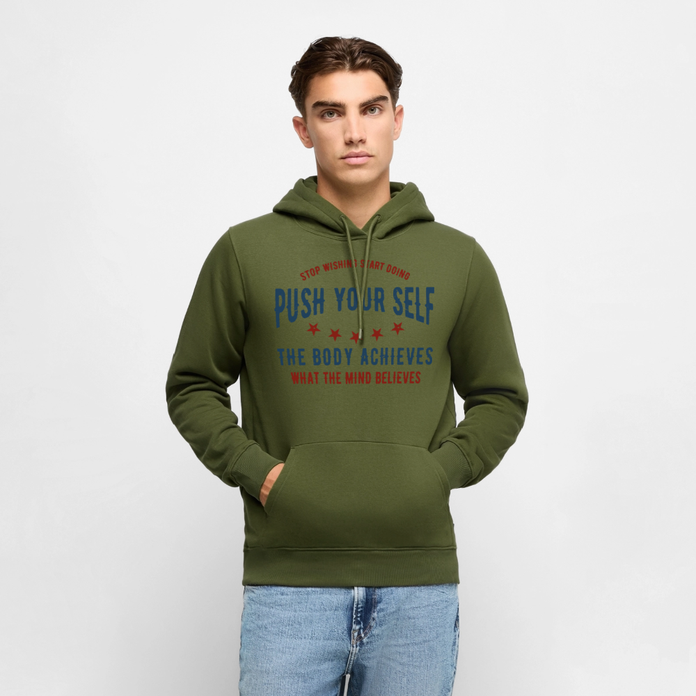 PUSH YOUR SELF Premium Hoodie - khaki