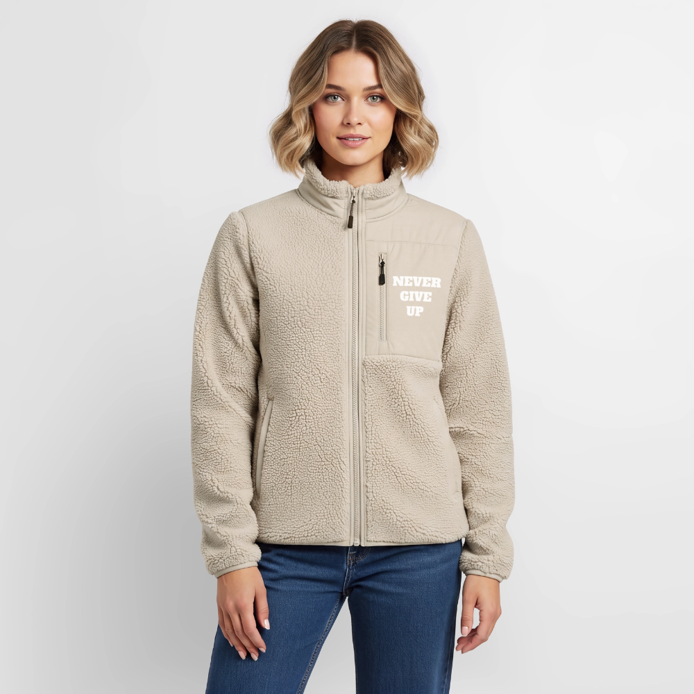 Never give up Sherpa - Jacke - beige