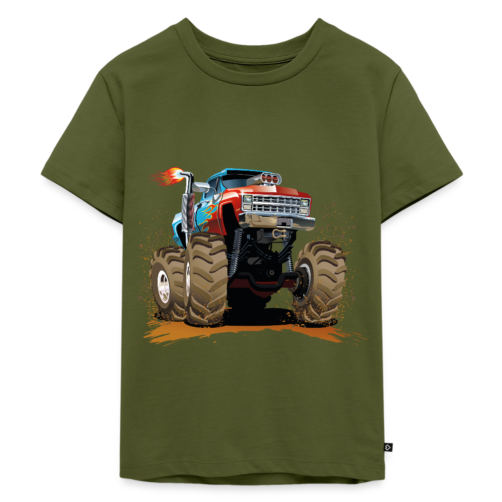Monstertruck Premium Kinder T-Shirt - khaki