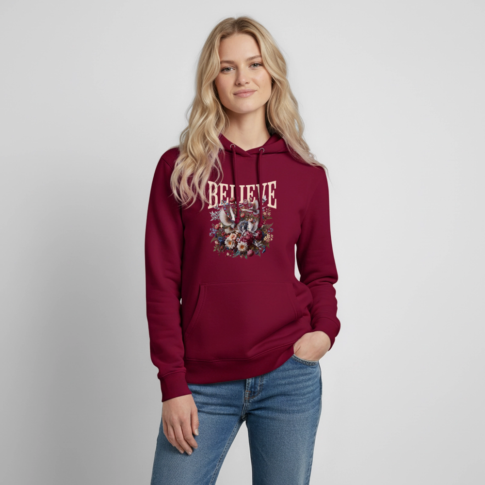 BELIEVE Hoodie - bordeaux
