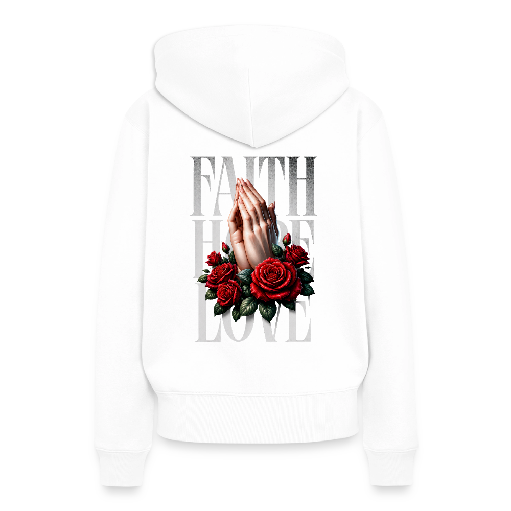 FAITH, HOPE, LOVE Premium Hoodie - white