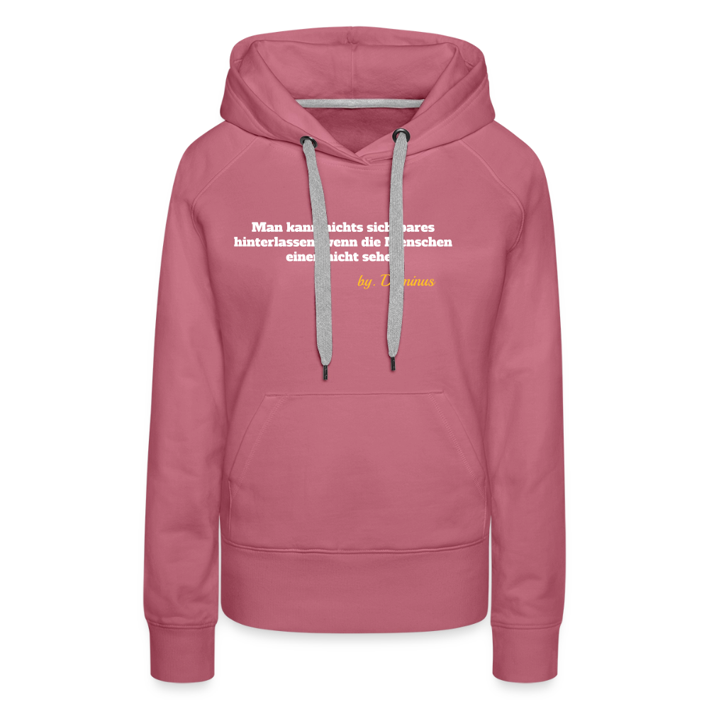 Zitat Aufdruck Premium Hoodie Women - mauve