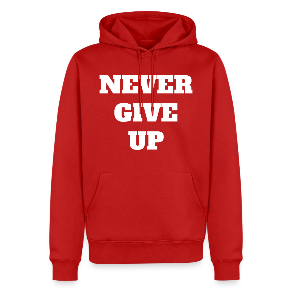Never give up Premium Hoodie - red