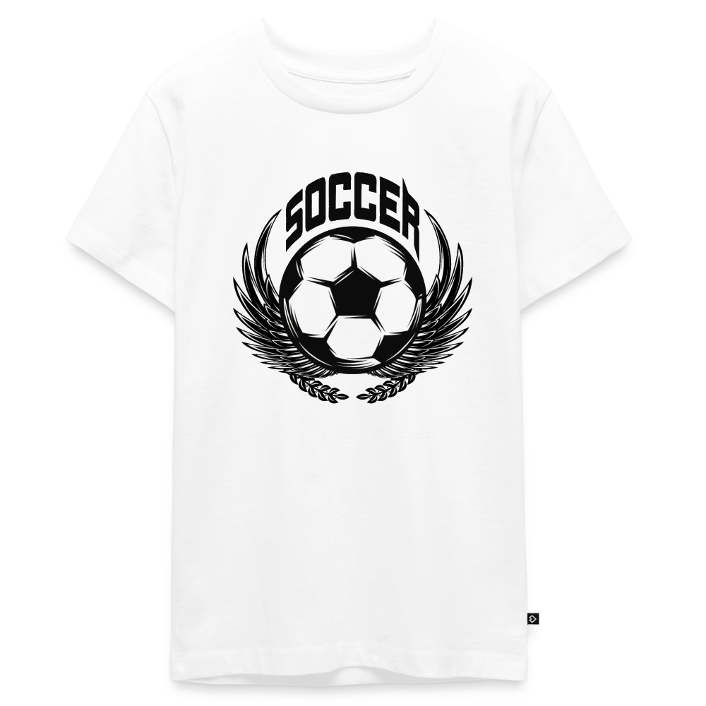 Fussball Premium Teenager T-Shirt - white