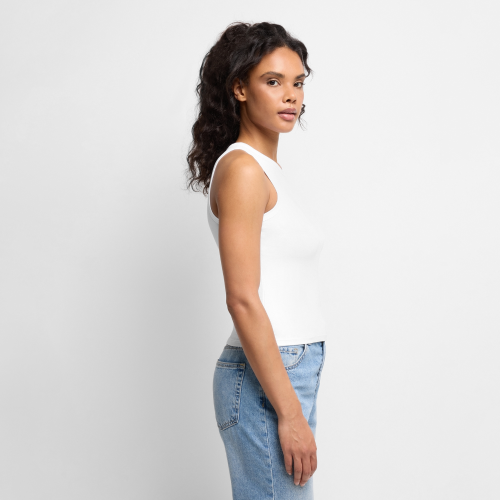 Premium Cropped  Tank Top - white
