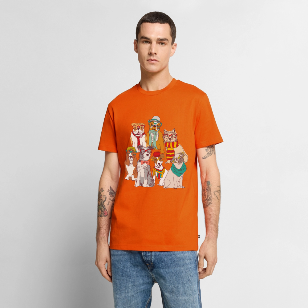 Hunde mit Brille Premium T-Shirt - orange 