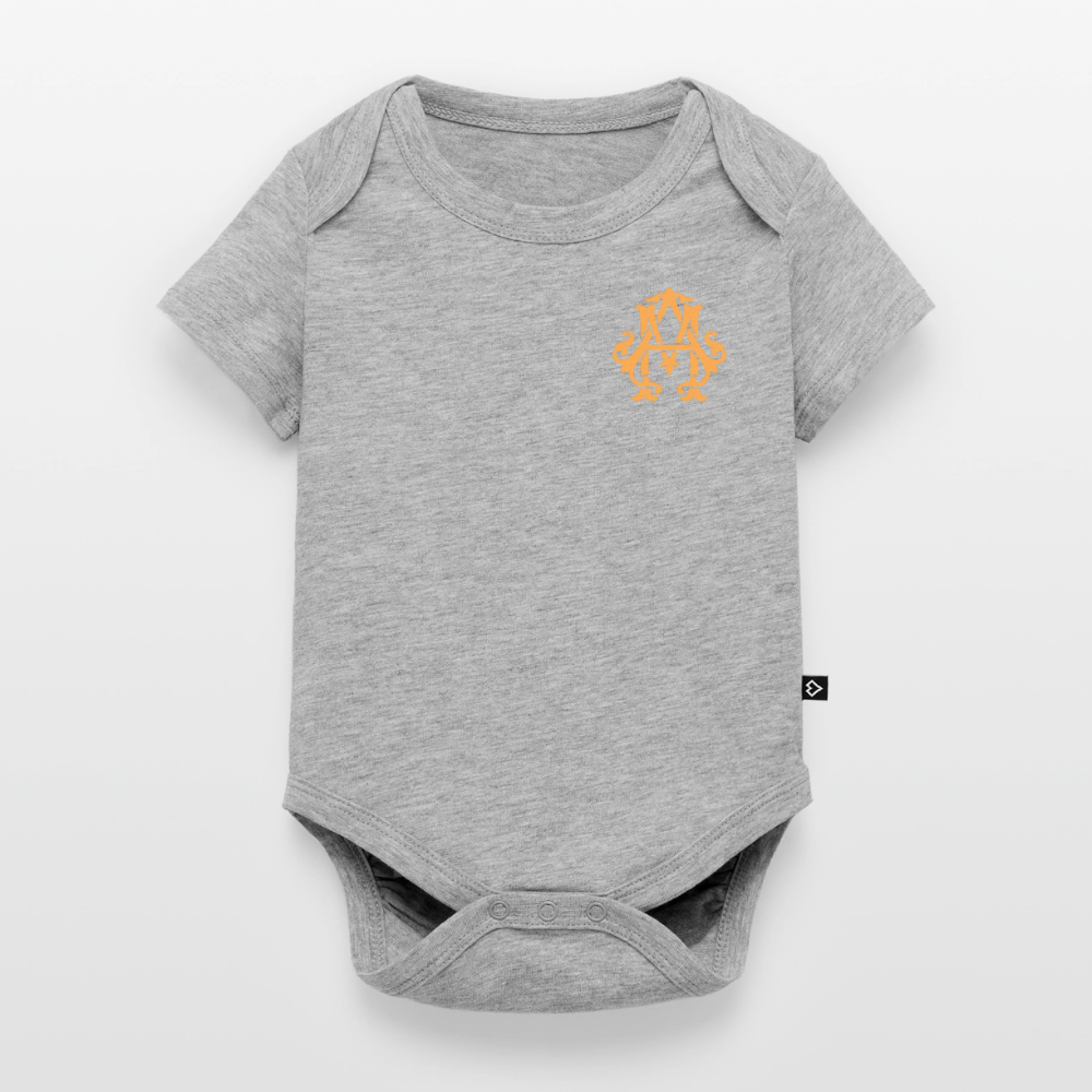 adligemotivation Premium Logo Baby Kurzarm-Body - heather grey