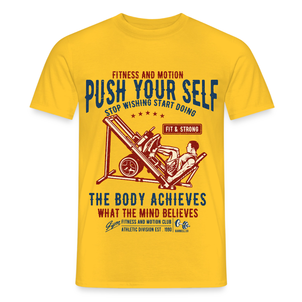 PUSH YOUR SELF T-Shirt - yellow