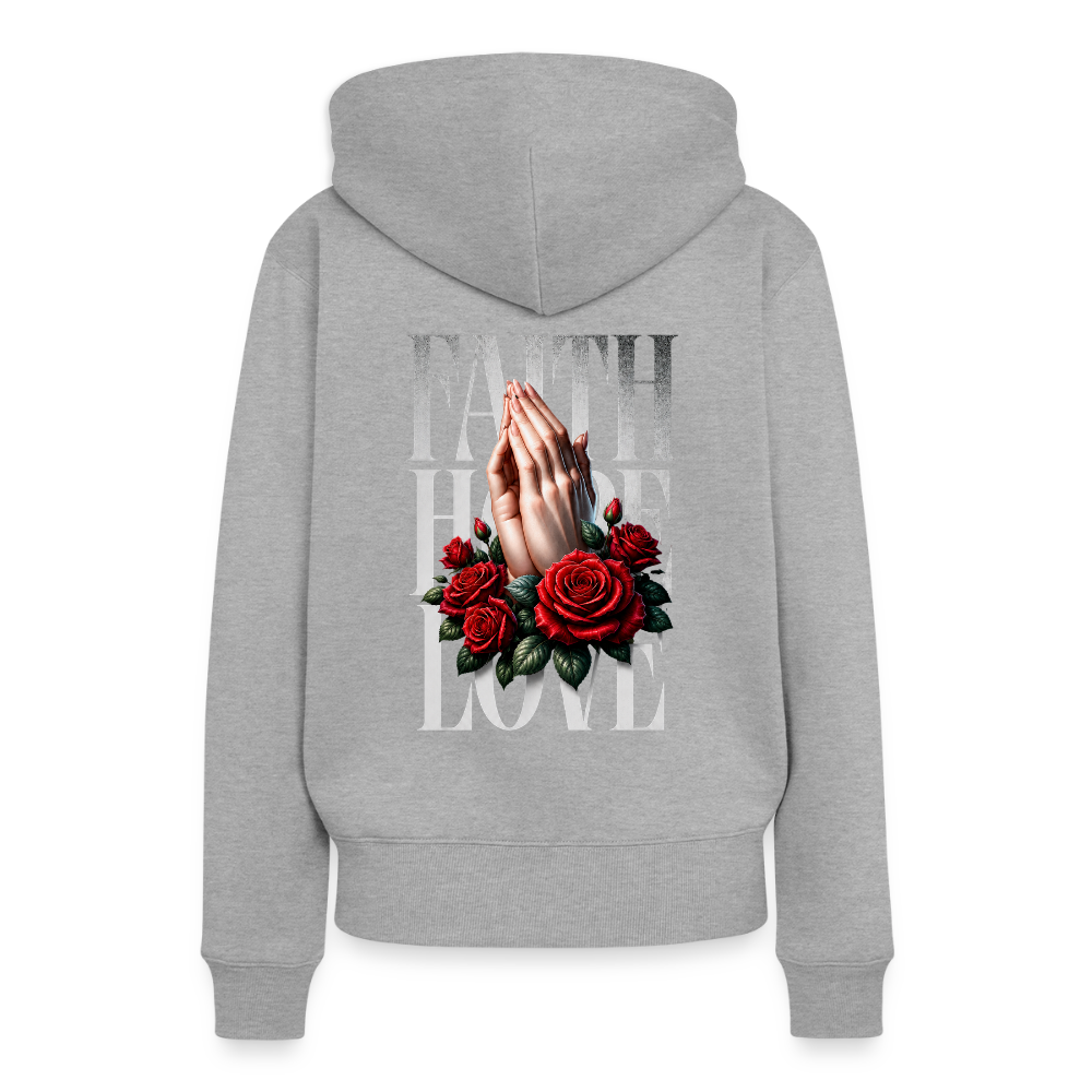 FAITH, HOPE, LOVE Premium Hoodie - heather grey