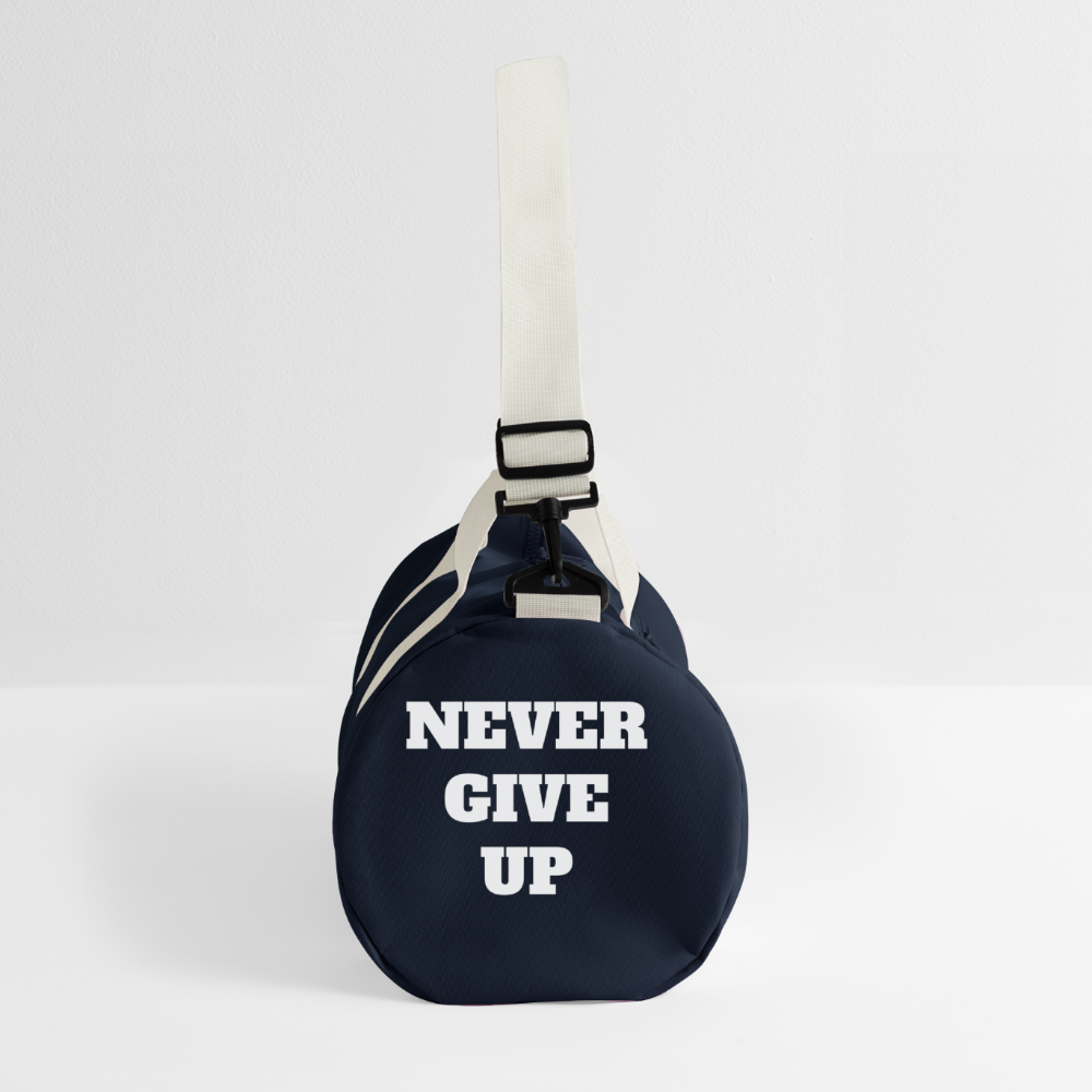 NEVER GIVE UP Duffel Bag - french navy/off white