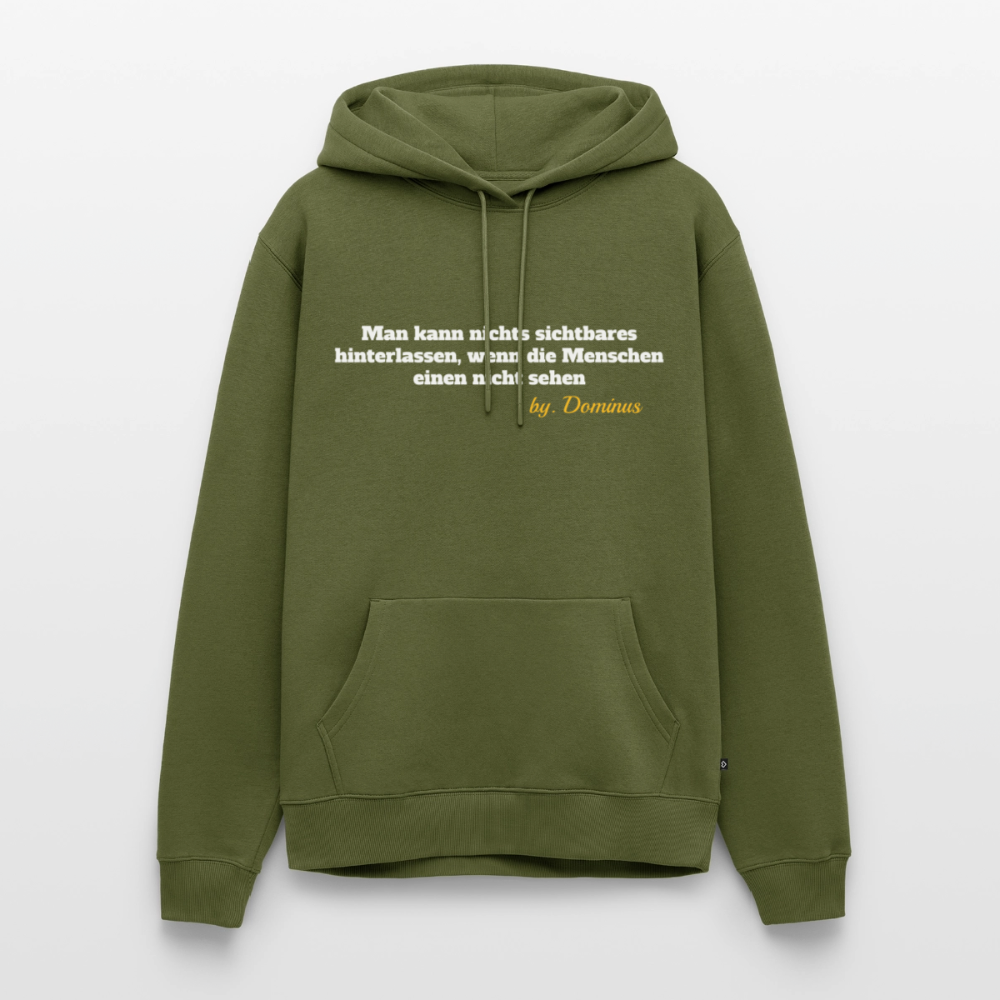 Zitat Aufdruck Premium Hoodie - khaki