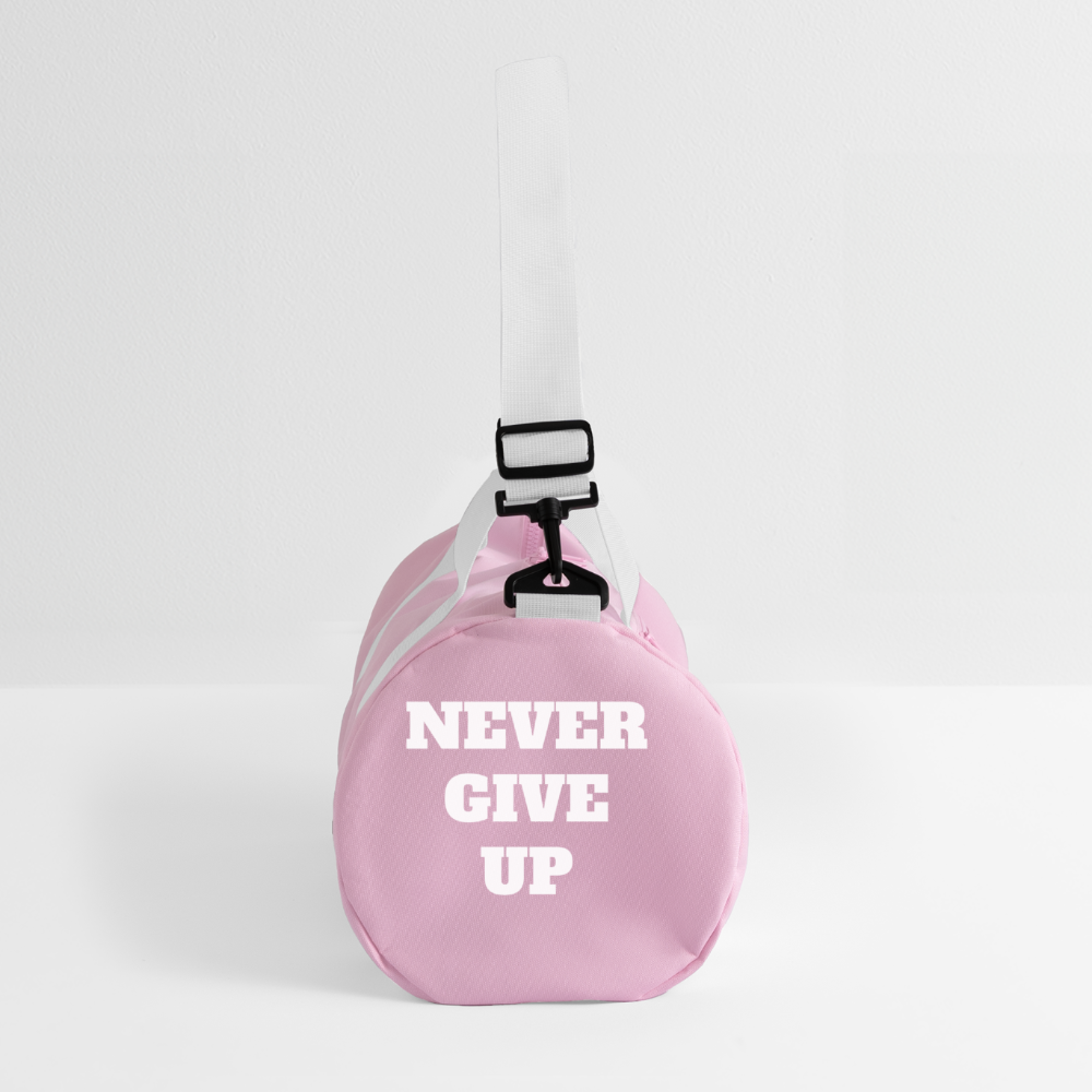 NEVER GIVE UP Duffel Bag - pink/white