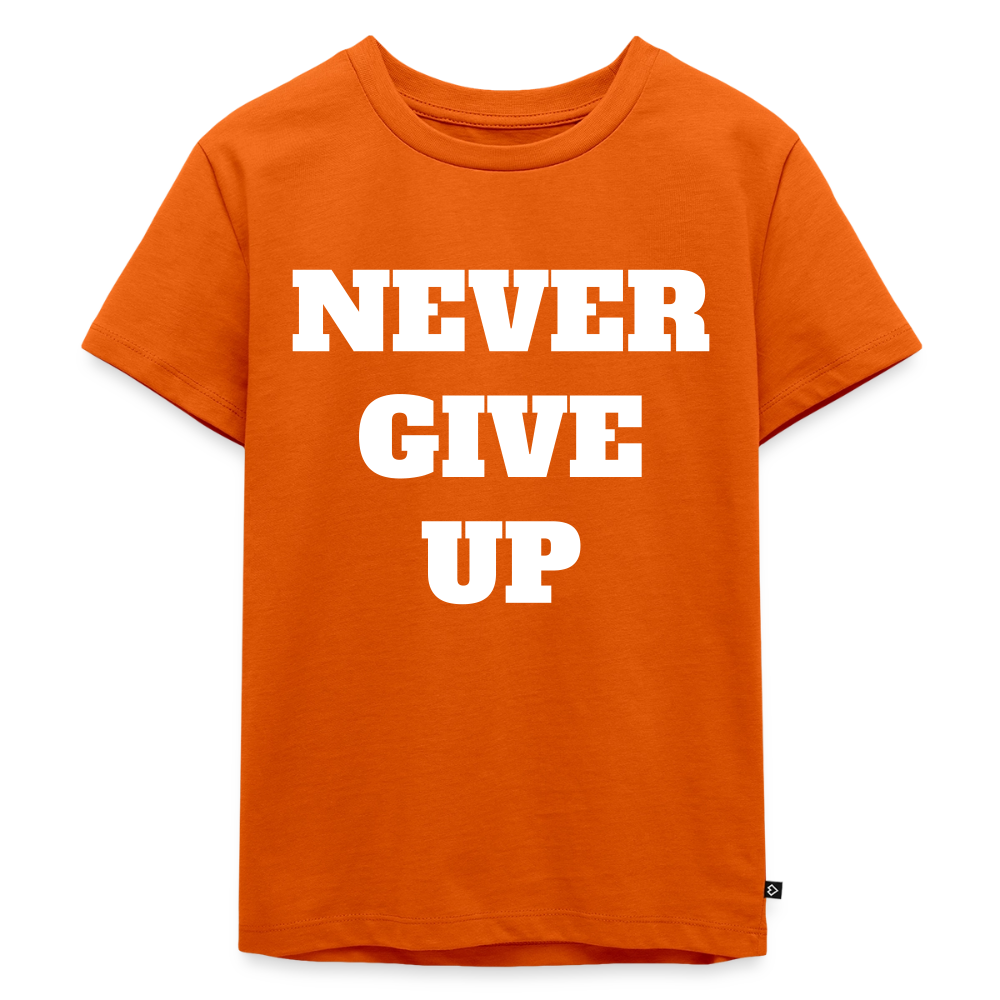 Never give up Premium Kinder T-Shirt - orange 