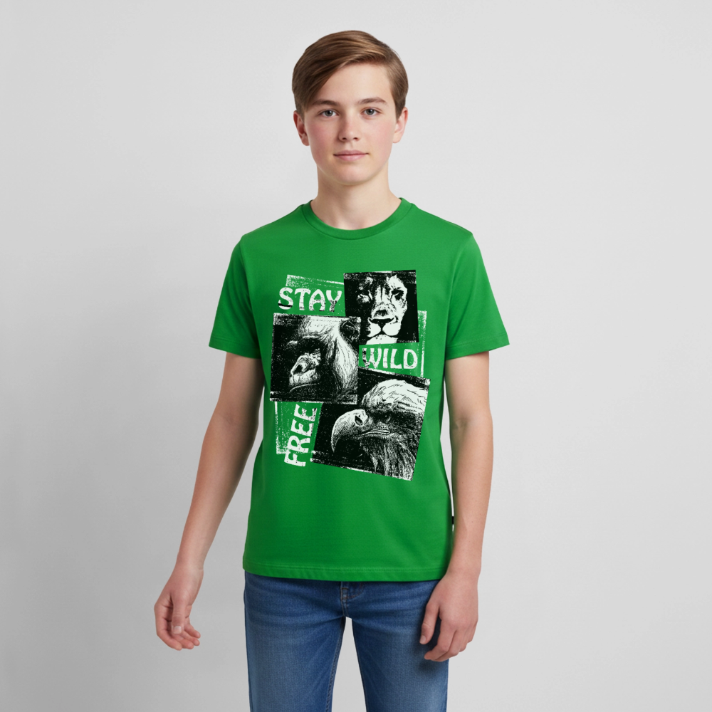 STAY WILD Premium Teenager T-Shirt - green