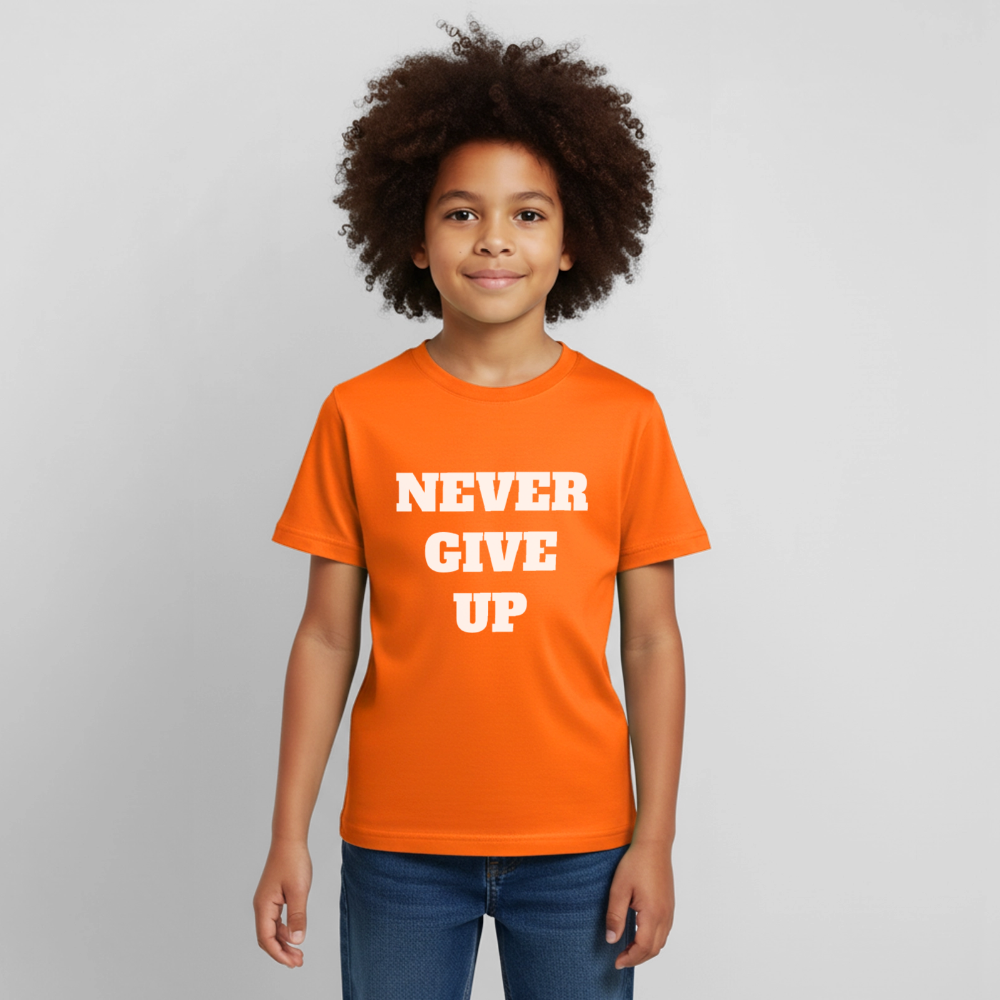 Never give up Kinder T-Shirt - orange