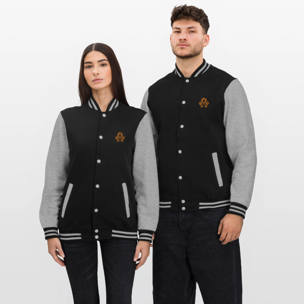 adligemotivations Logo College Jacke - black/heather grey