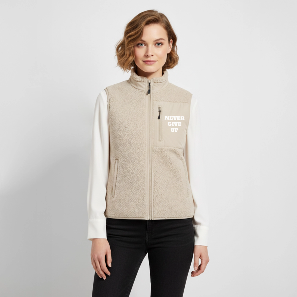 Never give up Sherpa - Weste - beige