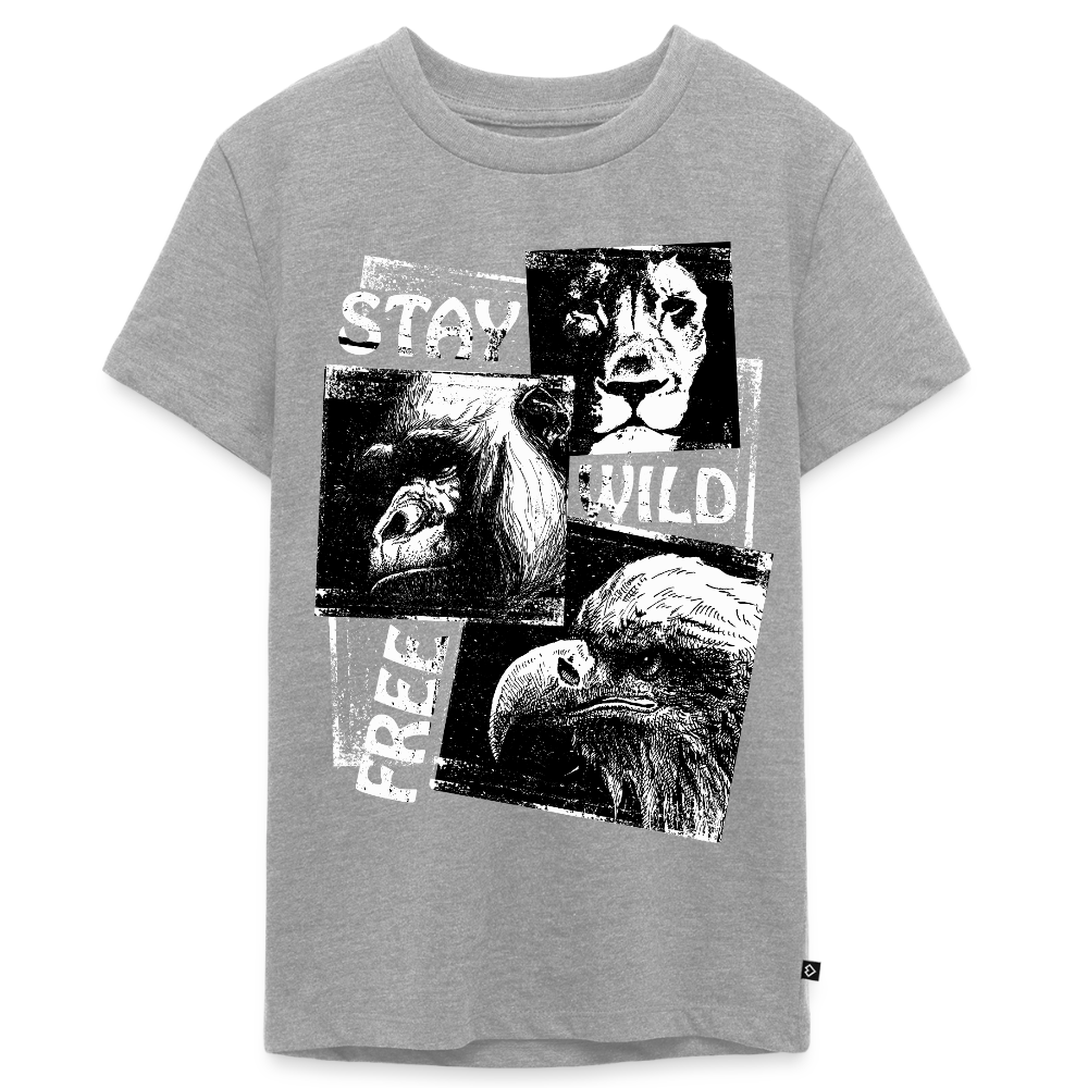STAY WILD Premium Teenager T-Shirt - heather grey