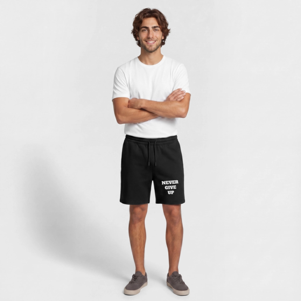 NEVER GIVE UP Premium Short - black