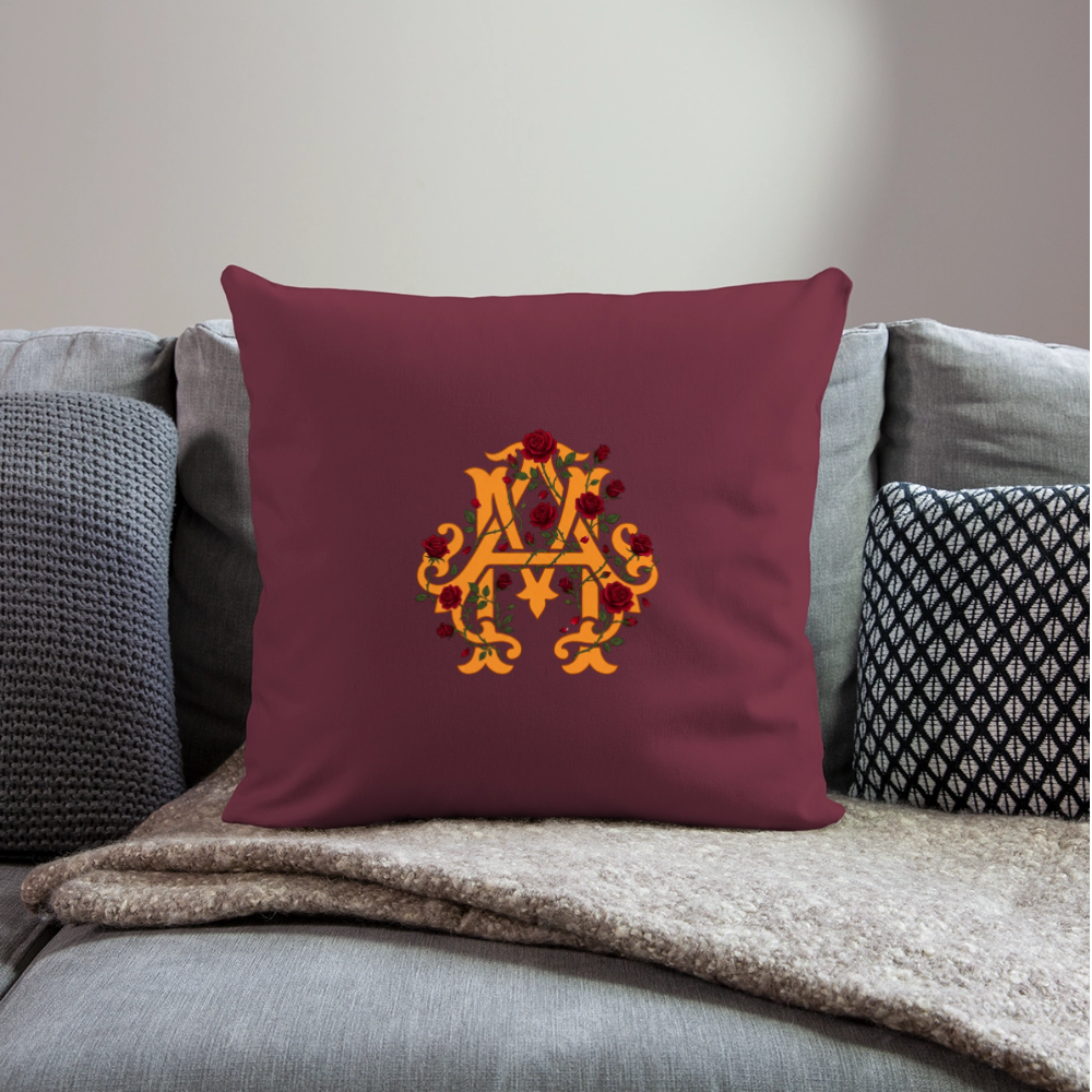 Rosen Logo Kissen 45cm x 45cm - burgundy