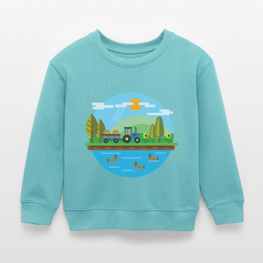Bauernhof Premium Kinder Sweatshirt - pastel turquoise