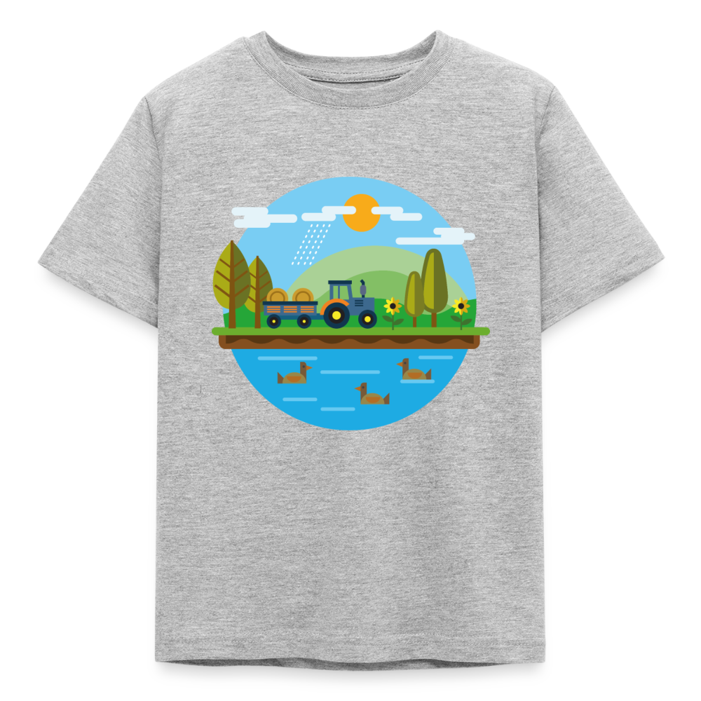 Bauernhof Kinder T-Shirt - heather grey