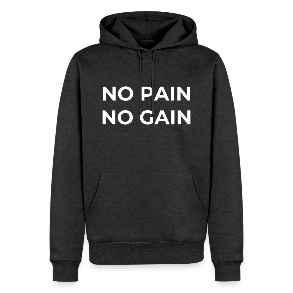 NO PAIN NO GAIN Premium Hoodie - heather anthracite