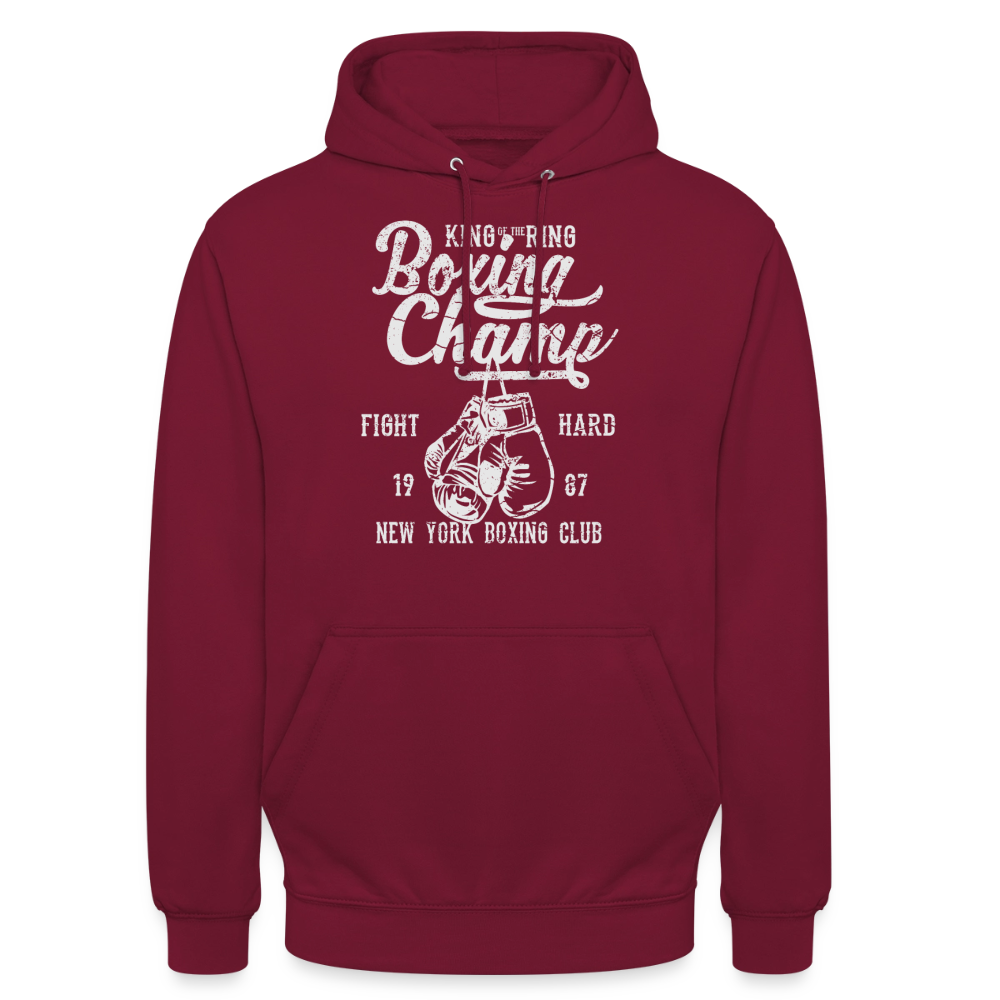 Boxing Champ Hoodie - bordeaux