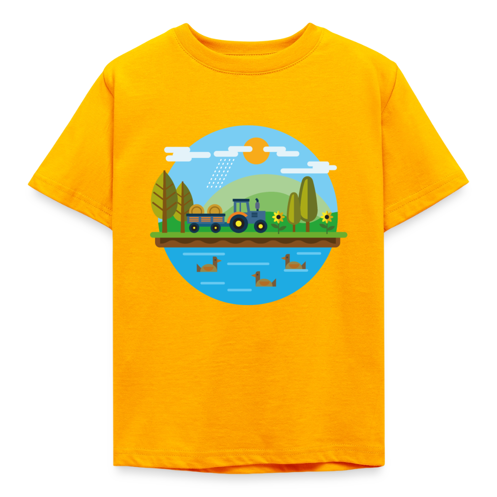 Bauernhof Kinder T-Shirt - gold