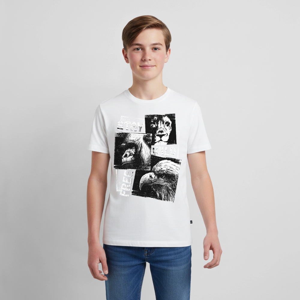 STAY WILD Premium Teenager T-Shirt - white