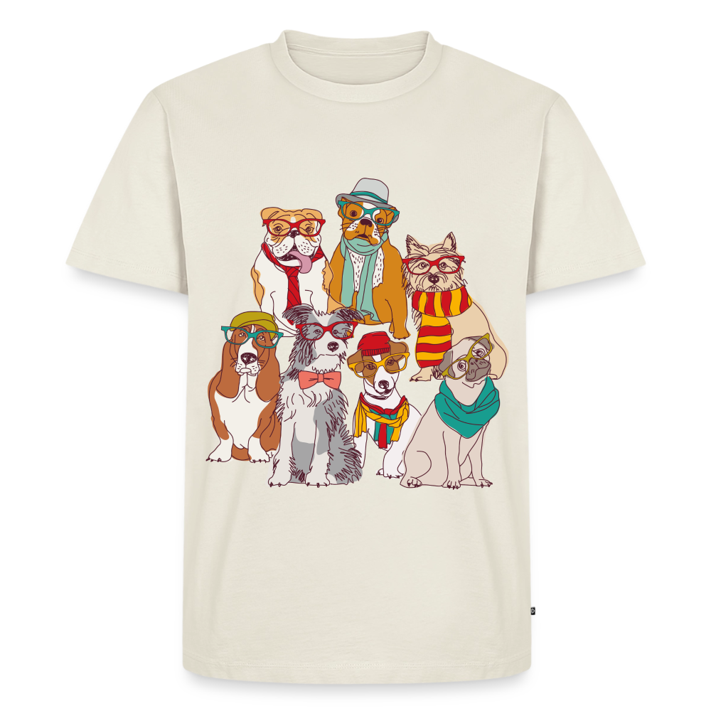 Hunde mit Brille Premium T-Shirt - off white