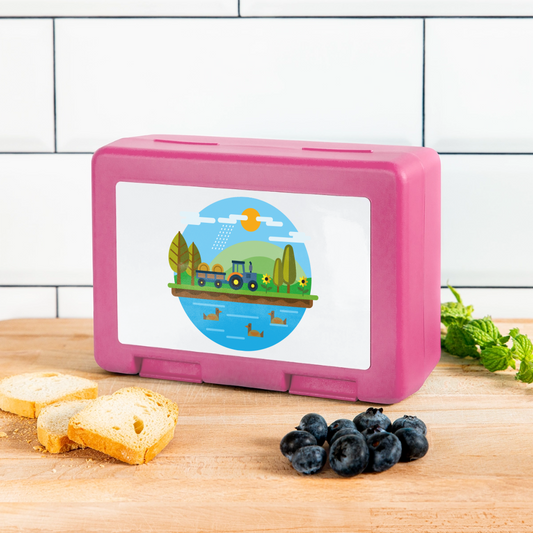 Bauernhof Brotdose - pink