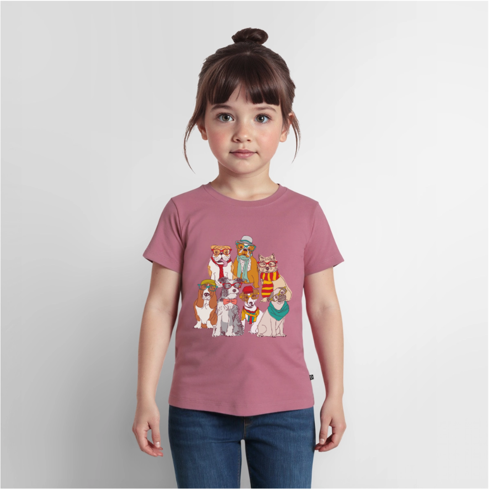 Hunde mit Brille Premium Kinder T-Shirt - mauve