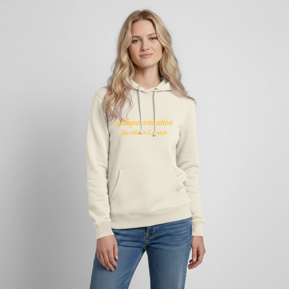 sportlicher Lifestyle Hoodie - vanilla