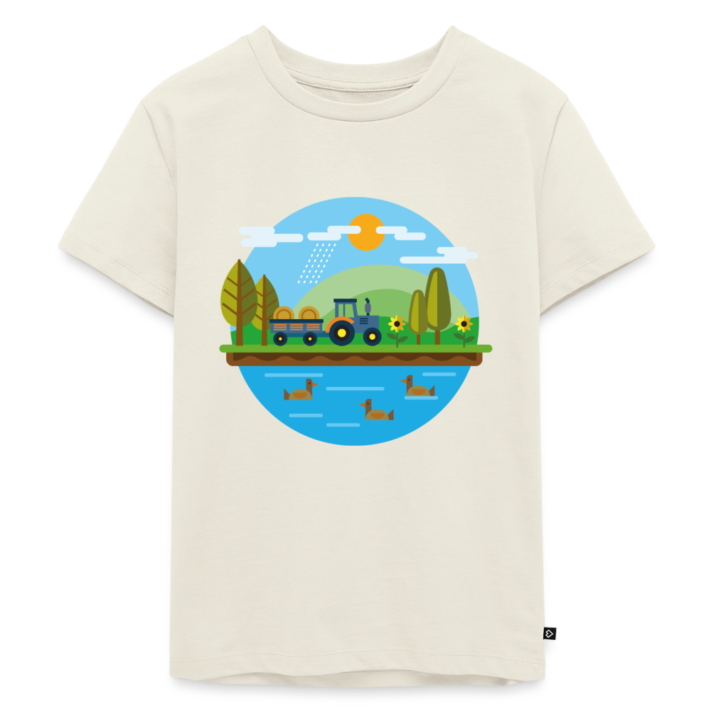 Bauernhof Premium Kinder T-Shirt - off white
