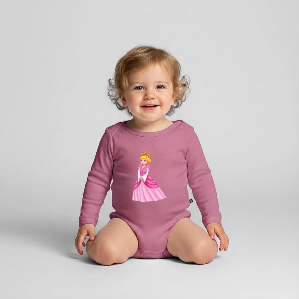 Prinzessin Premium Baby Langarm-Body - mauve