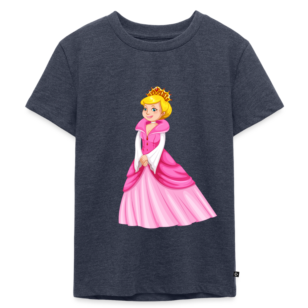 Prinzessin Premium Kinder T-Shirt - heather denim